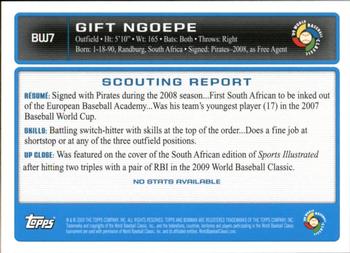 2009 Bowman - WBC Prospects Gold #BW7 Gift Ngoepe Back
