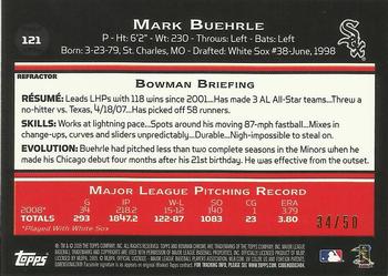 2009 Bowman Chrome - Gold Refractors #121 Mark Buehrle Back