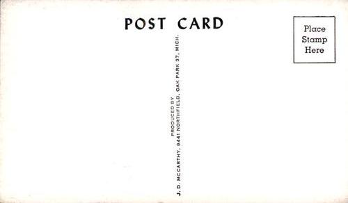 1960 JD McCarthy Postcards #NNO Jim Kaat Back