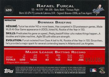 2009 Bowman Chrome - X-Fractors #120 Rafael Furcal Back