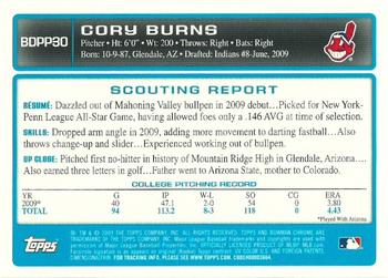 2009 Bowman Draft Picks & Prospects - Chrome Prospects #BDPP30 Cory Burns Back
