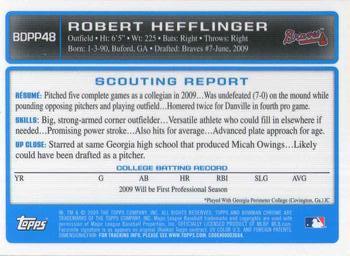 2009 Bowman Draft Picks & Prospects - Chrome Prospects #BDPP48 Robert Hefflinger Back