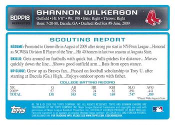2009 Bowman Draft Picks & Prospects - Chrome Prospects Purple Refractors #BDPP18 Shannon Wilkerson Back