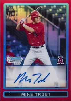 2009 Bowman Draft Picks & Prospects - Chrome Prospects Red Refractors #BDPP89 Mike Trout Front