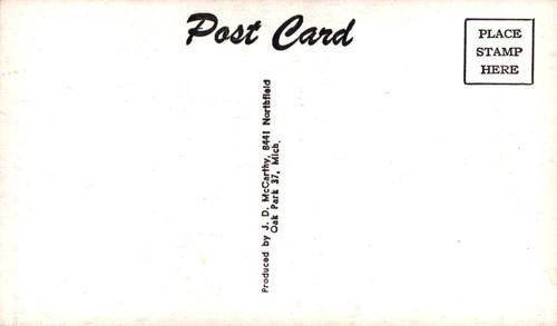 1957 JD McCarthy Postcards #NNO Pete Burnside Back