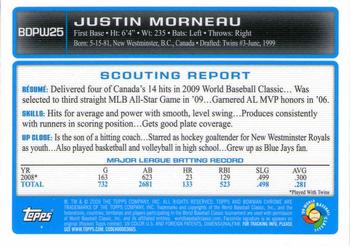 2009 Bowman Draft Picks & Prospects - Chrome WBC Prospects #BDPW25 Justin Morneau Back