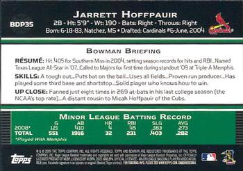 2009 Bowman Draft Picks & Prospects - Gold #BDP35 Jarrett Hoffpauir Back
