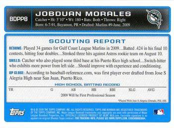 2009 Bowman Draft Picks & Prospects - Prospects #BDPP8 Jobduan Morales Back