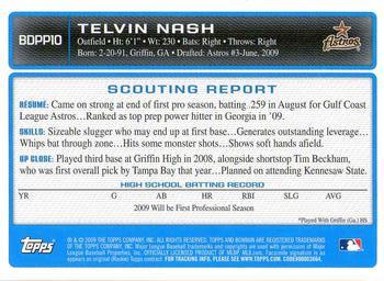 2009 Bowman Draft Picks & Prospects - Prospects #BDPP10 Telvin Nash Back