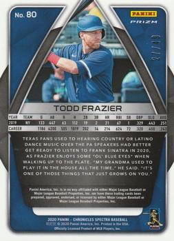 2020 Panini Chronicles - Spectra Neon Green #80 Todd Frazier Back