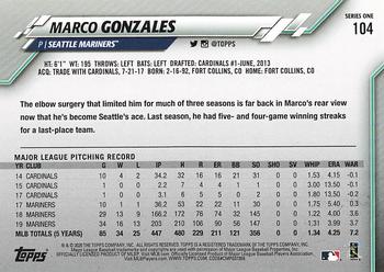 2020 Topps - Gold Star #104 Marco Gonzales Back