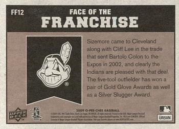2009 O-Pee-Chee - Face of the Franchise #FF12 Grady Sizemore Back