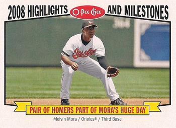 2009 O-Pee-Chee - Highlights and Milestones #HM3 Melvin Mora Front