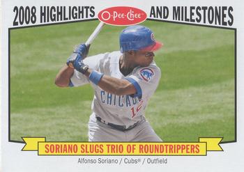 2009 O-Pee-Chee - Highlights and Milestones #HM6 Alfonso Soriano Front