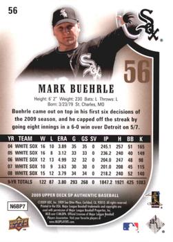 2009 SP Authentic - Copper #56 Mark Buehrle Back