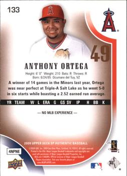 2009 SP Authentic - Copper #133 Anthony Ortega Back