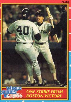 1987 Fleer - World Series Glossy #10 One Strike From Boston Victory Front
