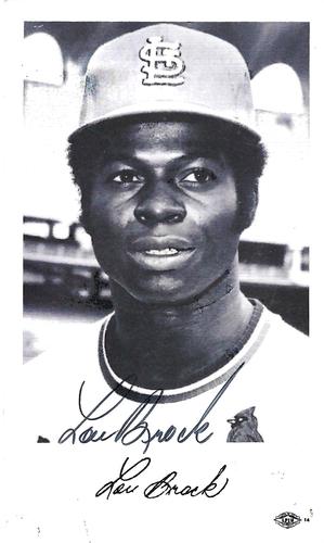1974 St. Louis Cardinals Photocards #NNO Lou Brock Front