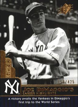 2009 SPx - Joe DiMaggio Career Highlights #JD-9 Joe DiMaggio Front