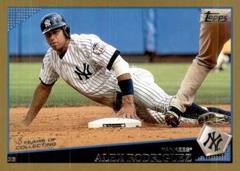 2009 Topps - Gold #1 Alex Rodriguez Front