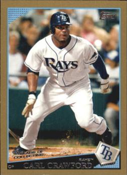 2009 Topps - Gold #40 Carl Crawford Front