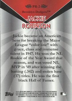 2009 Topps - Legends Chrome Platinum Refractor #PR-2 Jackie Robinson Back