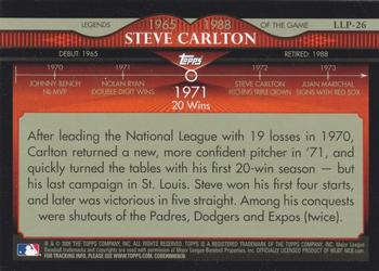 2009 Topps - Legends of the Game Platinum (Wal-Mart) #LLP-26 Steve Carlton Back