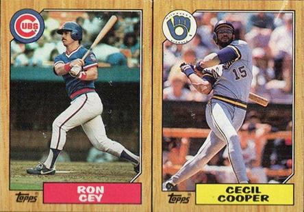 1987 Topps - Wax Box Side Panels #C-D Ron Cey / Cecil Cooper Front