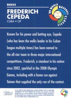 2009 Topps - WBC Stars #BCS23 Frederich Cepeda Back