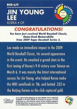 2009 Topps - WBC Stars Relics #BCR-LJY Jin Young Lee Back