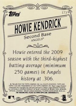 2009 Topps 206 - Bronze #173 Howie Kendrick Back