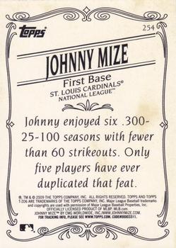 2009 Topps 206 - Bronze #254 Johnny Mize Back