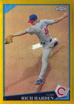 2009 Topps Chrome - Gold Refractors #19 Rich Harden Front