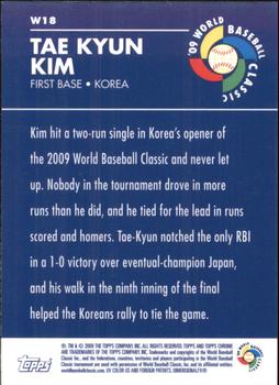 2009 Topps Chrome - World Baseball Classic #W18 Tae Kyun Kim Back