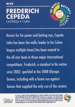 2009 Topps Chrome - World Baseball Classic #W29 Frederich Cepeda Back