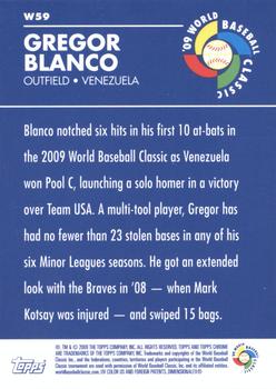 2009 Topps Chrome - World Baseball Classic #W59 Gregor Blanco Back