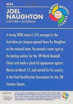 2009 Topps Chrome - World Baseball Classic Gold Refractors #W53 Joel Naughton Back