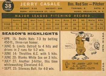 2009 Topps Heritage - 50th Anniversary Buybacks #38 Jerry Casale Back