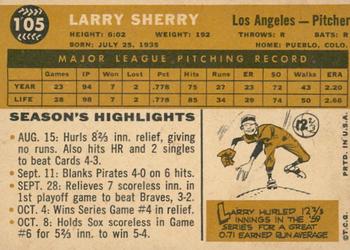 2009 Topps Heritage - 50th Anniversary Buybacks #105 Larry Sherry Back