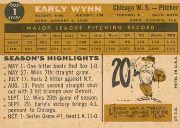2009 Topps Heritage - 50th Anniversary Buybacks #1 Early Wynn Back