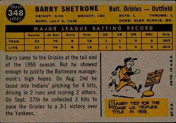 2009 Topps Heritage - 50th Anniversary Buybacks #348 Barry Shetrone Back