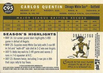 2009 Topps Heritage - Chrome #C95 Carlos Quentin Back