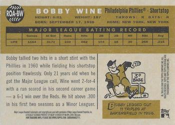 2009 Topps Heritage - Real One Autographs #ROA-BWI Bobby Wine Back