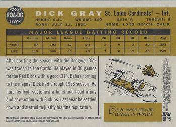 2009 Topps Heritage - Real One Autographs #ROA-DG Dick Gray Back