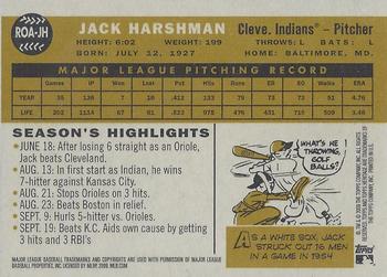 2009 Topps Heritage - Real One Autographs #ROA-JH Jack Harshman Back