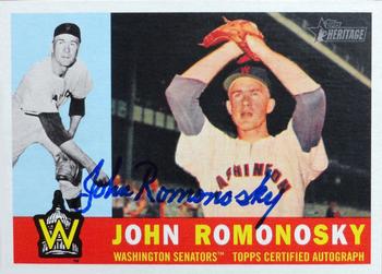 2009 Topps Heritage - Real One Autographs #ROA-JR John Romonosky Front