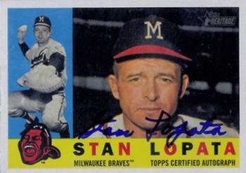 2009 Topps Heritage - Real One Autographs #ROA-SL Stan Lopata Front