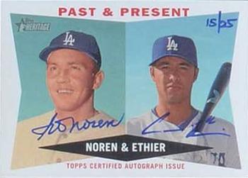 2009 Topps Heritage - Real One Autographs Dual #RODA-EN Andre Ethier / Irv Noren Front