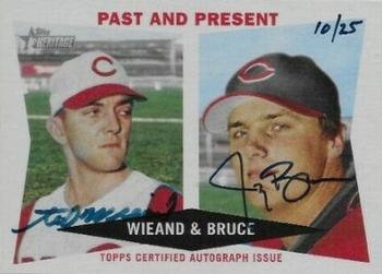 2009 Topps Heritage - Real One Autographs Dual #RODA-WB Ted Wieand / Jay Bruce Front
