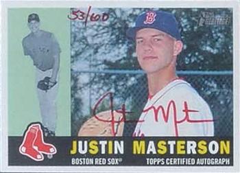 2009 Topps Heritage - Real One Autographs Red Ink #JM Justin Masterson Front